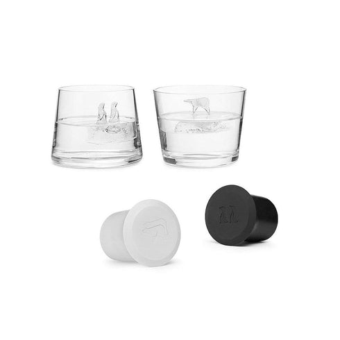 AussieSuperStore Homeware Supplies Polar Bear and Penguin Shape Ice Cube Moulds with Cover Polar Bear and Penguin Shape Ice Cube Moulds Silicone Ice Cube Trays CBPOLARICETRAY